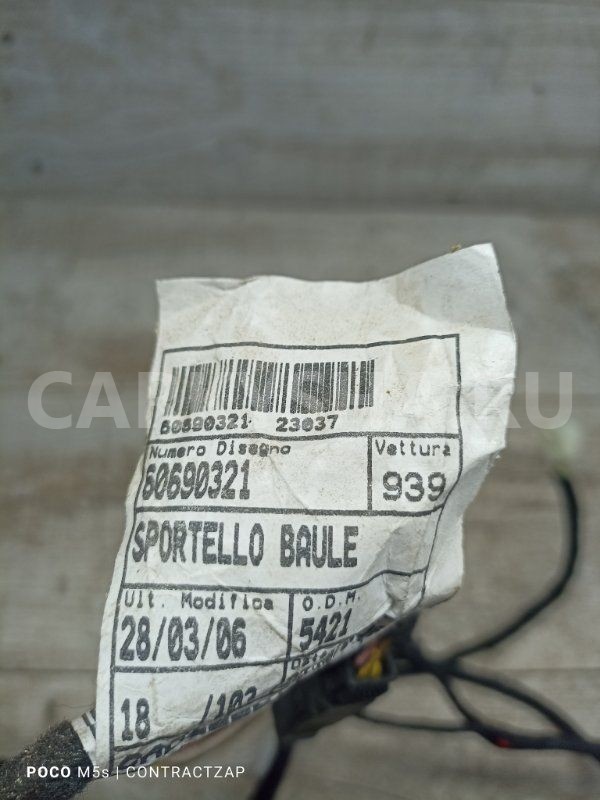 Проводка крышки багажника Alfa Romeo 159 I (2005—2011) Alfa Romeo 159 оригинальный номер 60690321