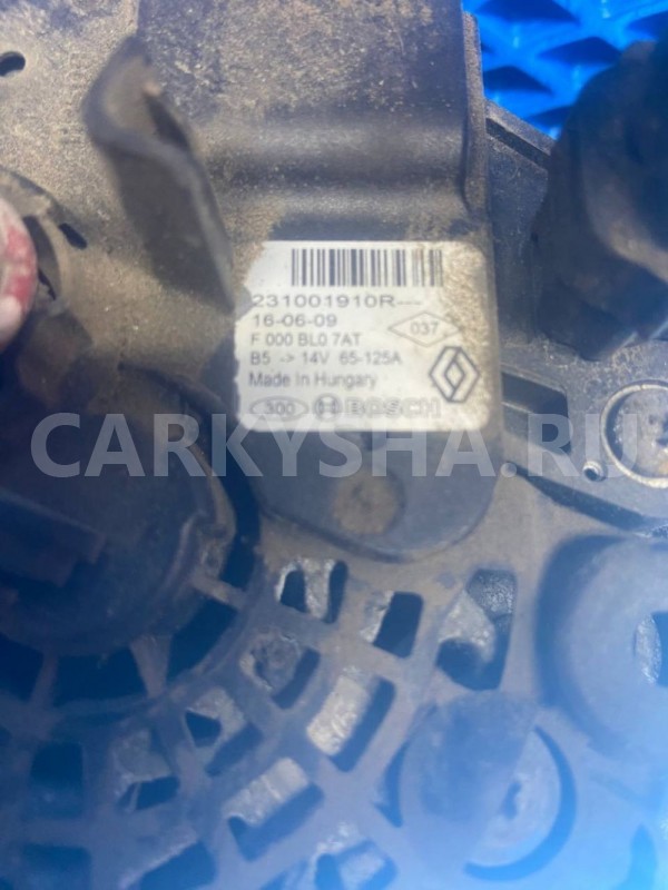 Генератор Renault Kaptur I (2016—2020) Renault 16 оригинальный номер 231001910R