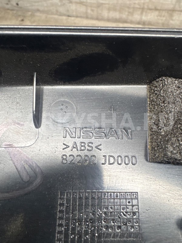 Накладка задней правой двери Nissan Qashqai j10 Nissan Qashqai оригинальный номер 82292jd000